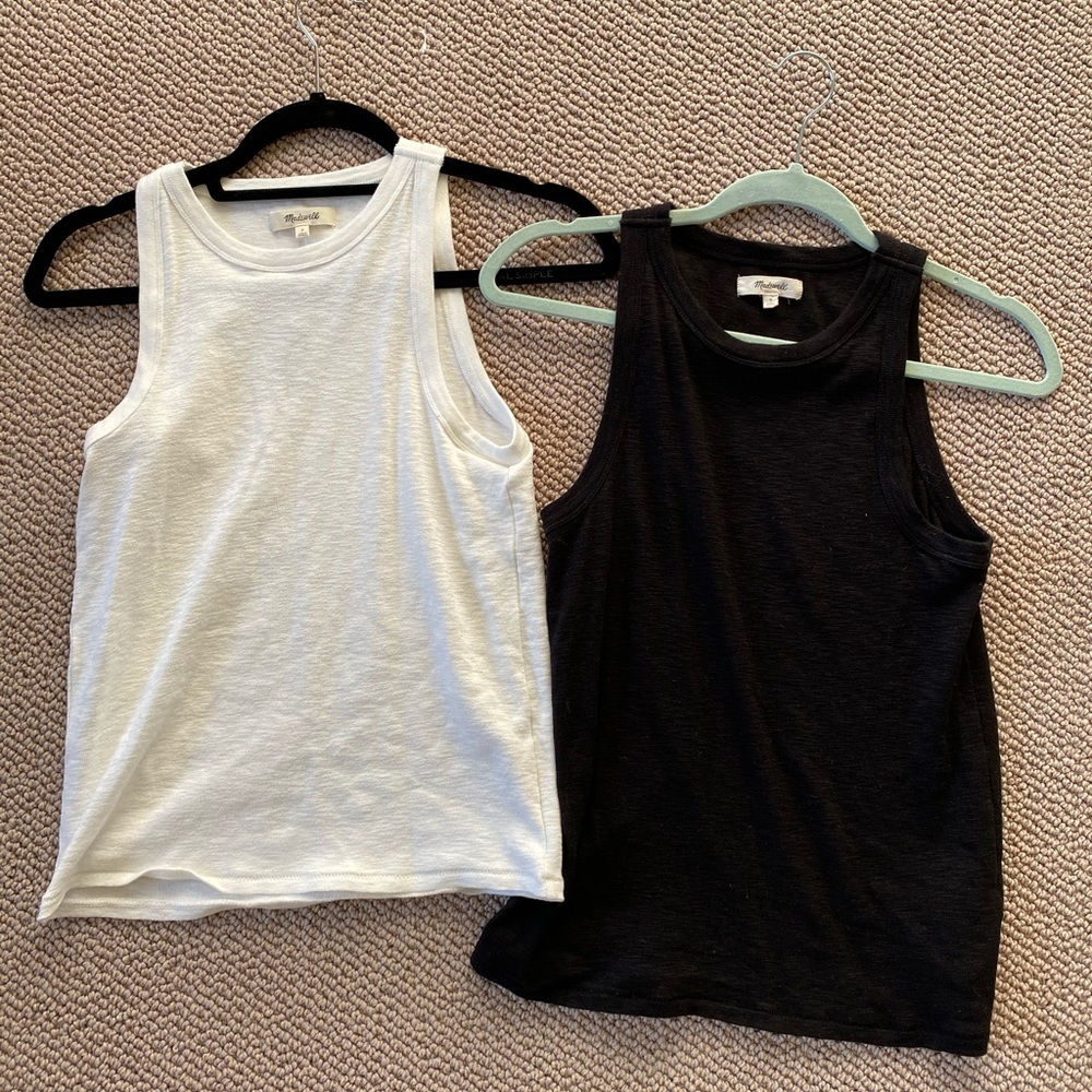 2 (black & white) Madewell Westville tank tops